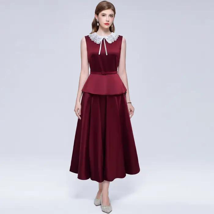 Nouvelle Robe Longue de Soirée Élégante Française d'Été pour Femme