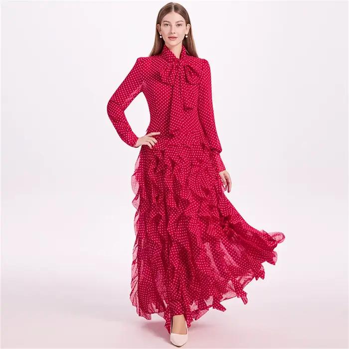 Robe Maxi en mousseline de soie pour femmes