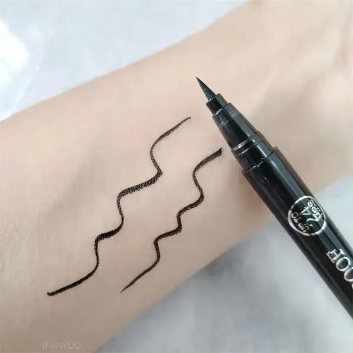 Stylo Eyeliner Liquide Noir pour Femme, Longue Durée, vaccage Rapide, Imperméable, Ne se Décolore Pas, Sans Taches, Cosmétiques pour les Yeux