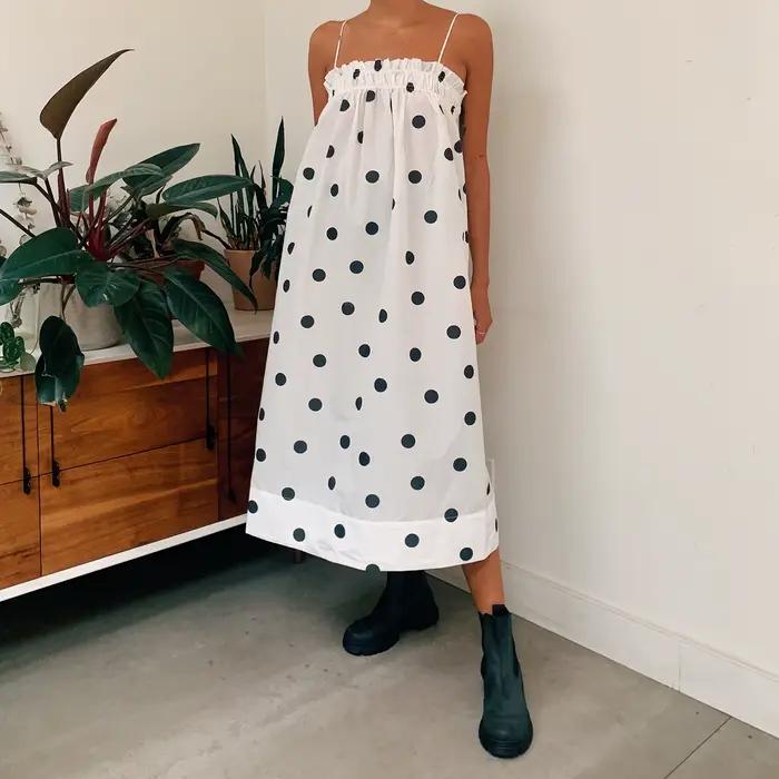 Robe longue à bretelles Spaghetti pour femmes