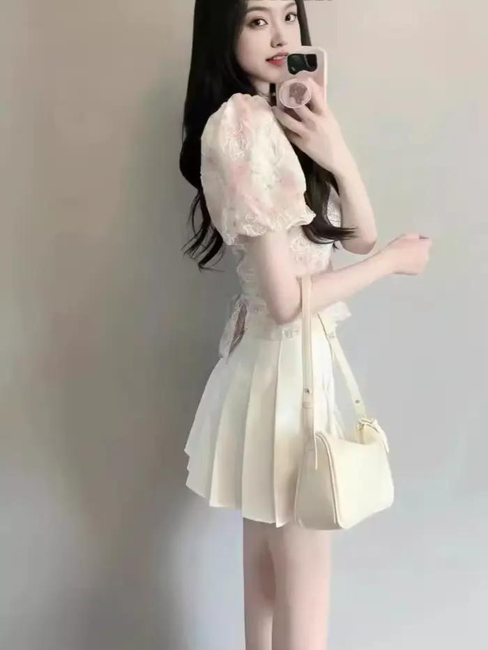 Jupe plissée pour femme