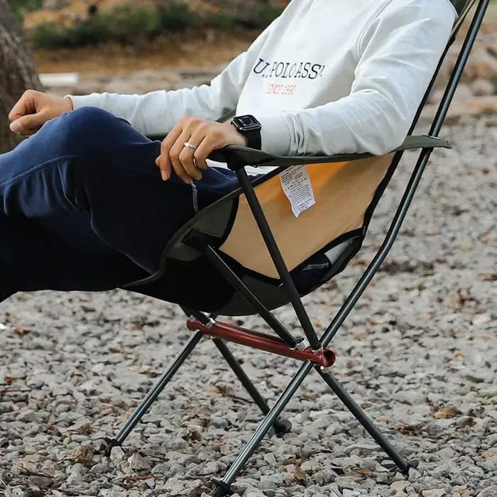 Chaise lune d'extérieur en alliage d'aluminium, chaise de pêche, chaise à dossier, chaise pliante de pique-nique, tabouret de camping, chaise de plage avec accoudoirs