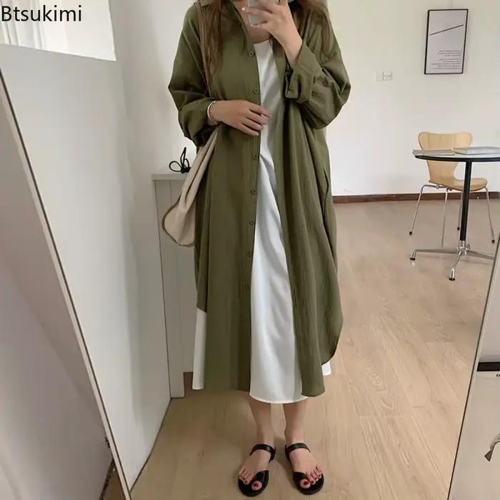 Robe chemise longue pour femmes