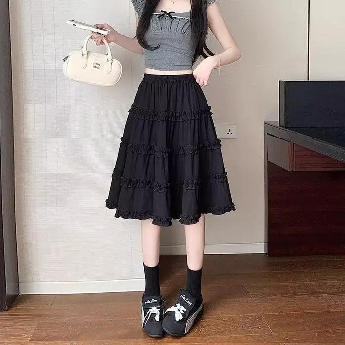 Jupe plissée blanche taille haute élégante pour femmes printemps été effet amincissant coton mélange occasions spéciales