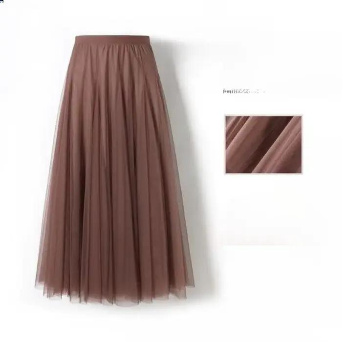 Jupe plissée évasée en maille pour femme