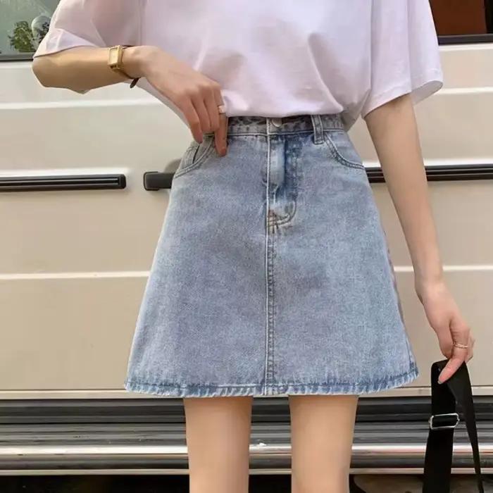 Été Denim jupe courte pour femmes haute Wiast Sexy sac serré jupes de hanche dame coupe ajustée Y2K femme