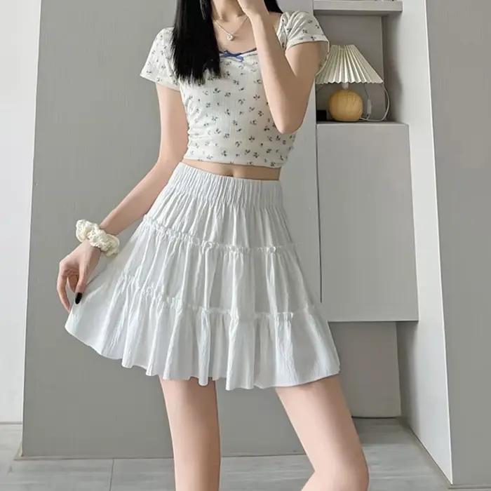 Jupe courte blanche pour femme