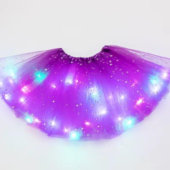 Jupe moelleuse LED lumineuse pour filles