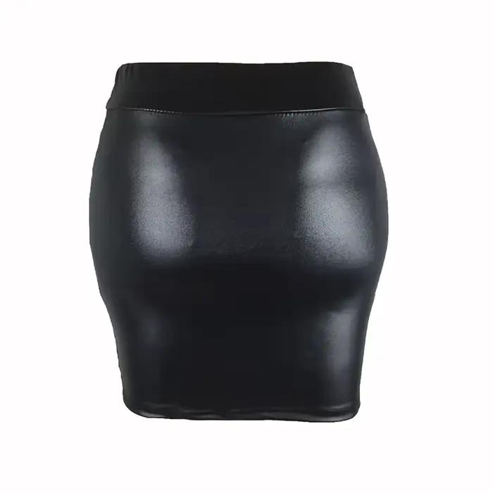 Femmes été Mini jupes taille haute coupe ajustée hanche crayon