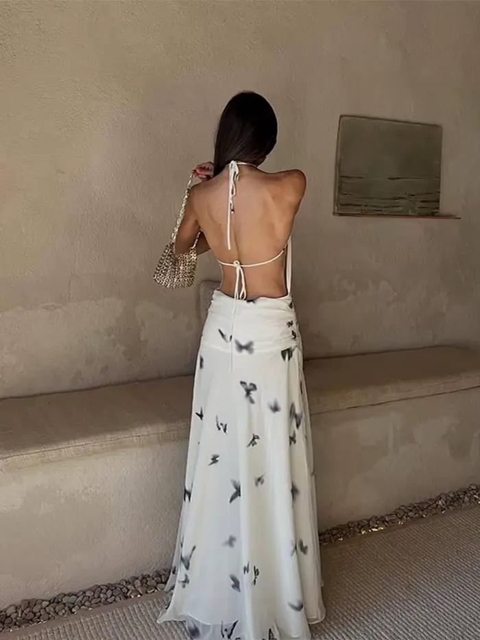 Robe longue sans manches pour femmes