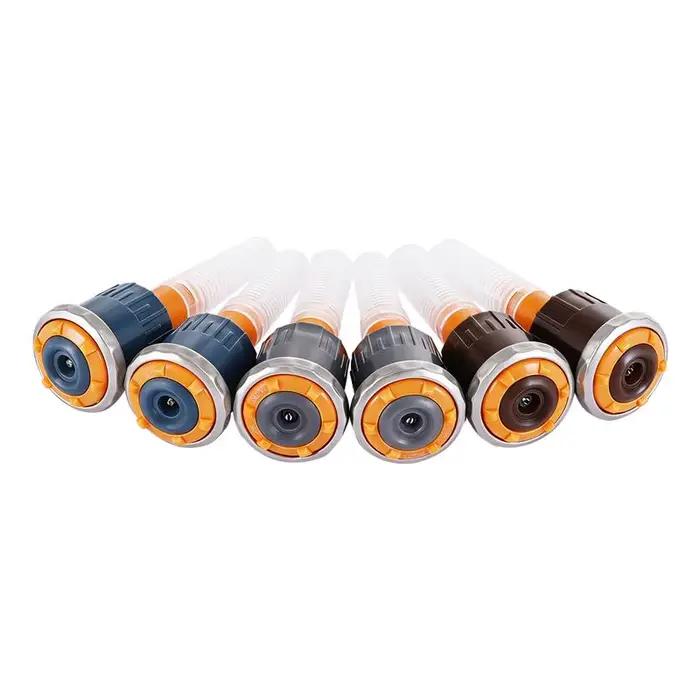 1 pièce - Arroseur rotatif réglable à jet rayonnant avec arc de 90-210/360° et portée de 2,5-9,1 m pour l'irrigation des pelouses et jardins
