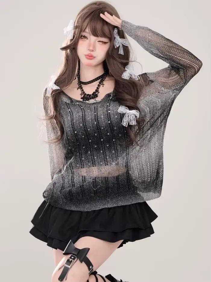 Mini jupe Lolita douce Kawaii pour femmes
