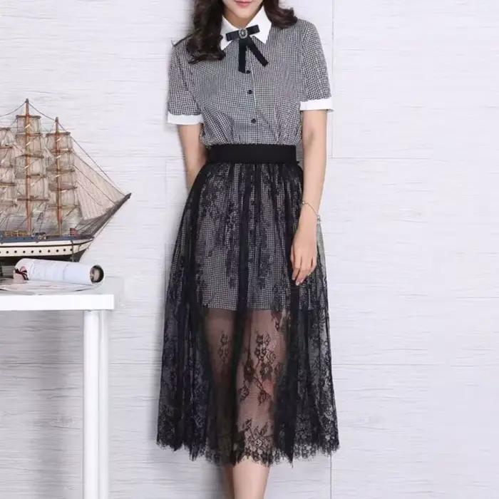 Jupons en dentelle florale 75 cm, jupons de sécurité anti-transparence, jupons en maille pour Cheongsam, streetwear et tenues de ville