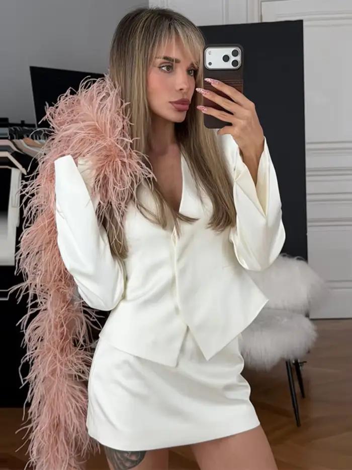 Ensemble jupe et haut imprimé sexy pour femme