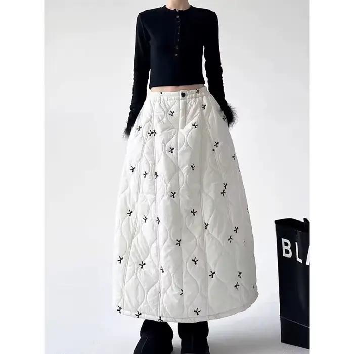 2025 hiver nouvelle jupe en duvet de coton