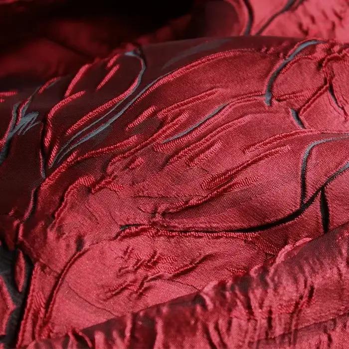 Jupe en tissu jacquard plissé double face
