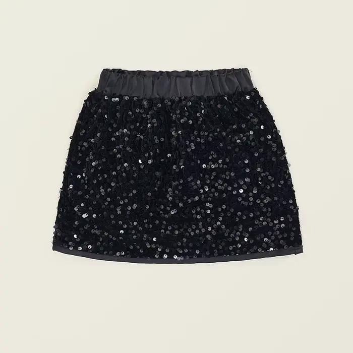 Jupe courte polyvalente à paillettes pour filles