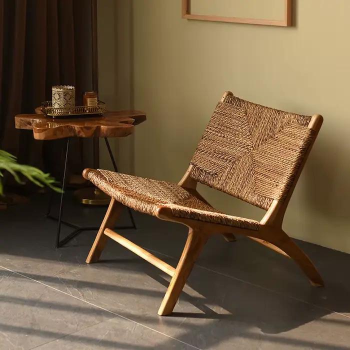 rotin, simple, loisirs, bois massif, dossier, balcon, chez l'habitant, bûche, chez l'habitant, salon, fauteuil inclinable, chaise