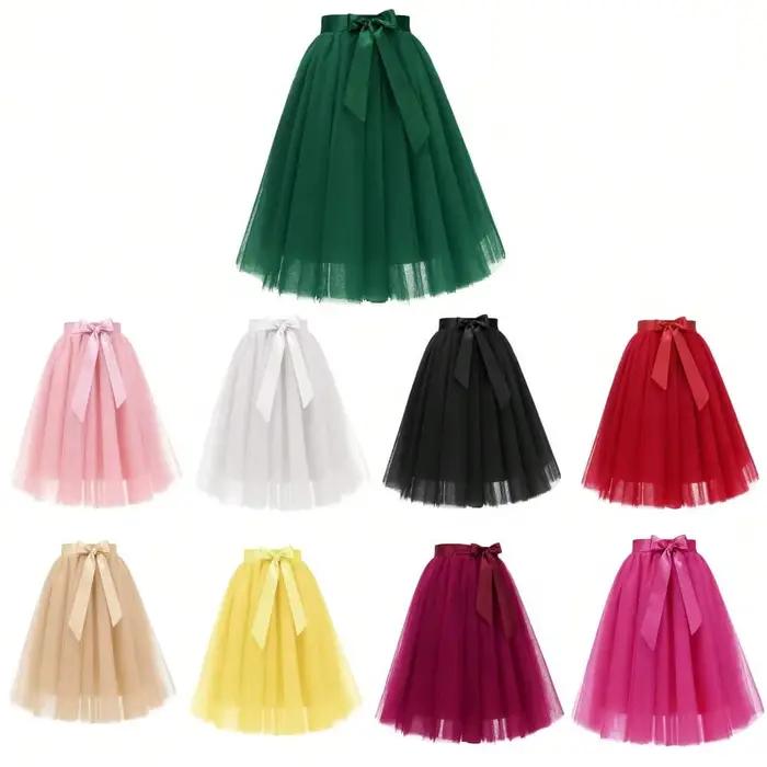 Jupe Tutu plissée en Tulle pour femmes et adultes