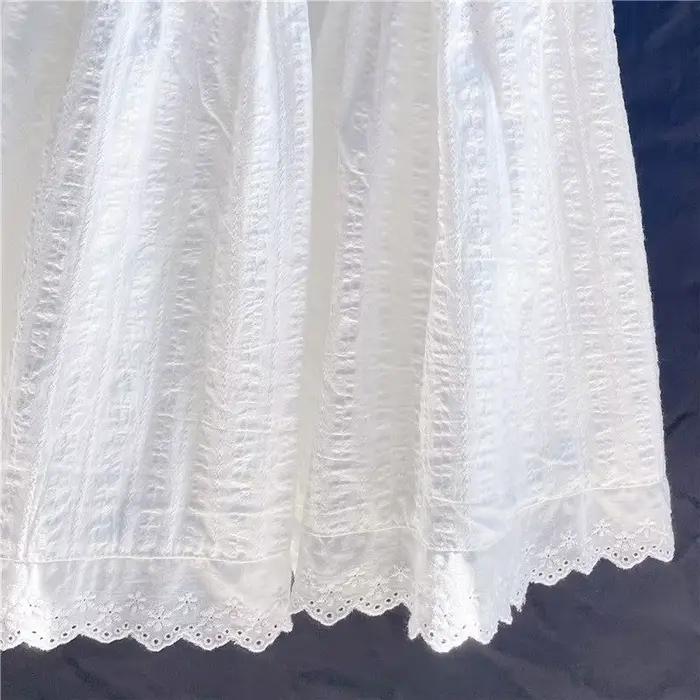 Jupe trapèze blanche pour femme