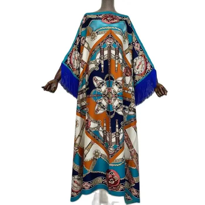 Robe Longue en Mousseline de Soie pour Femme