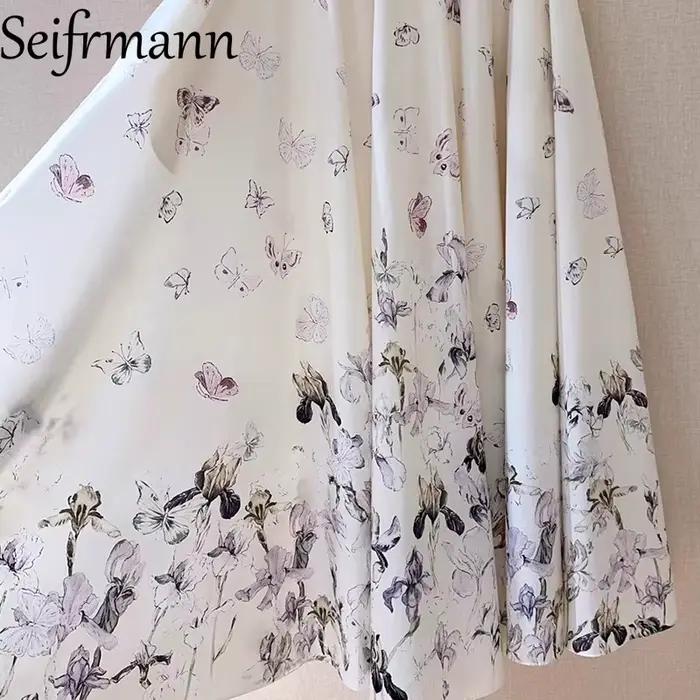 Jupe Iris Papillon en Coton Seifrmann Mode Élégante et Décontractée Pour Femmes Occasions Spéciales Plage