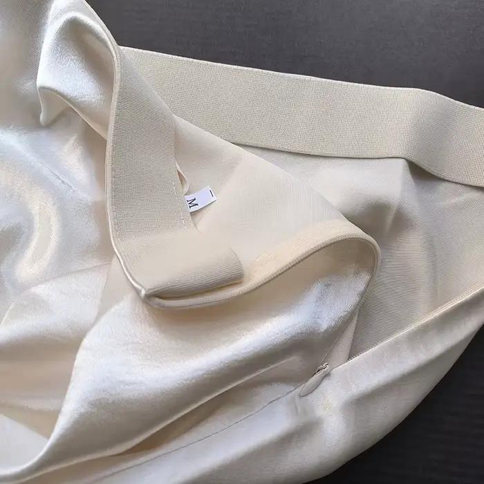Jupe mi-longue en Satin brillant pour femmes