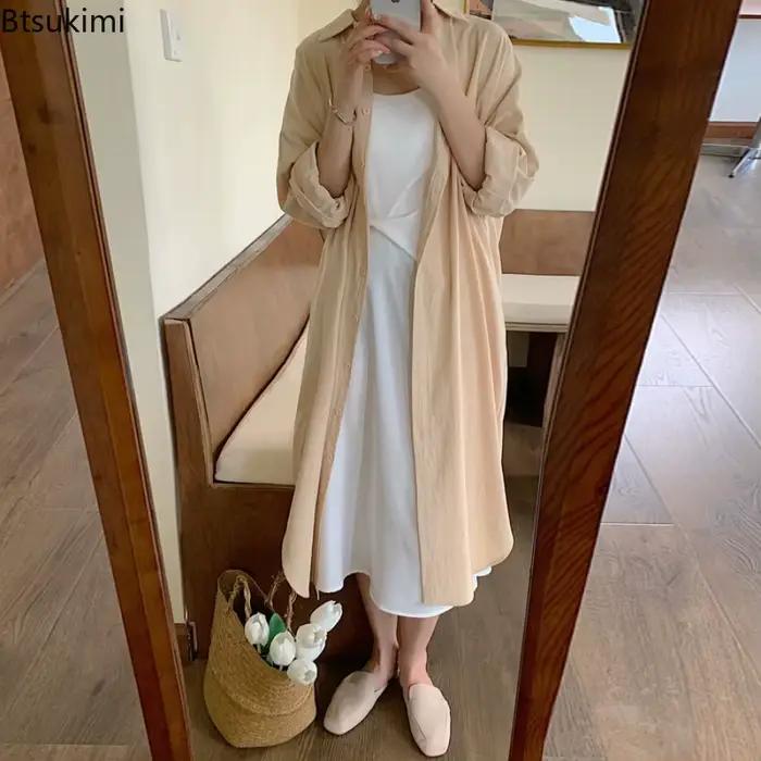 Robe chemise longue pour femmes