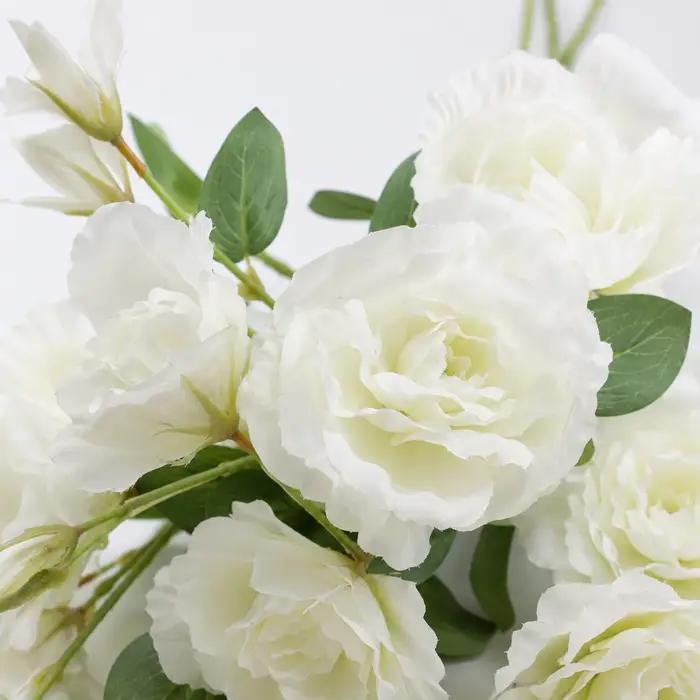 Fleurs artificielles Lisianthus à longue tige, branche d'arrangement de fausses fleurs pour centre de table, bouquet, décoration de maison et de mariage