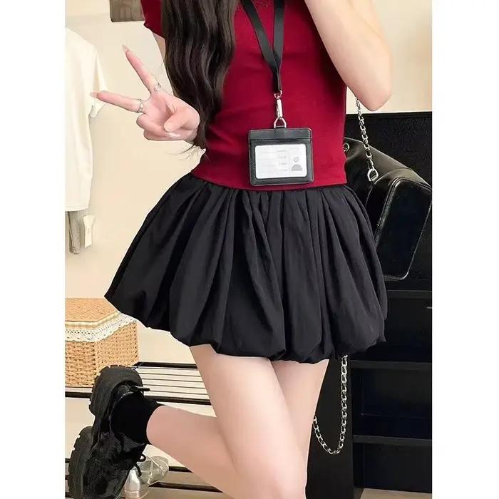 Jupe courte bouffante style coréen pour femme