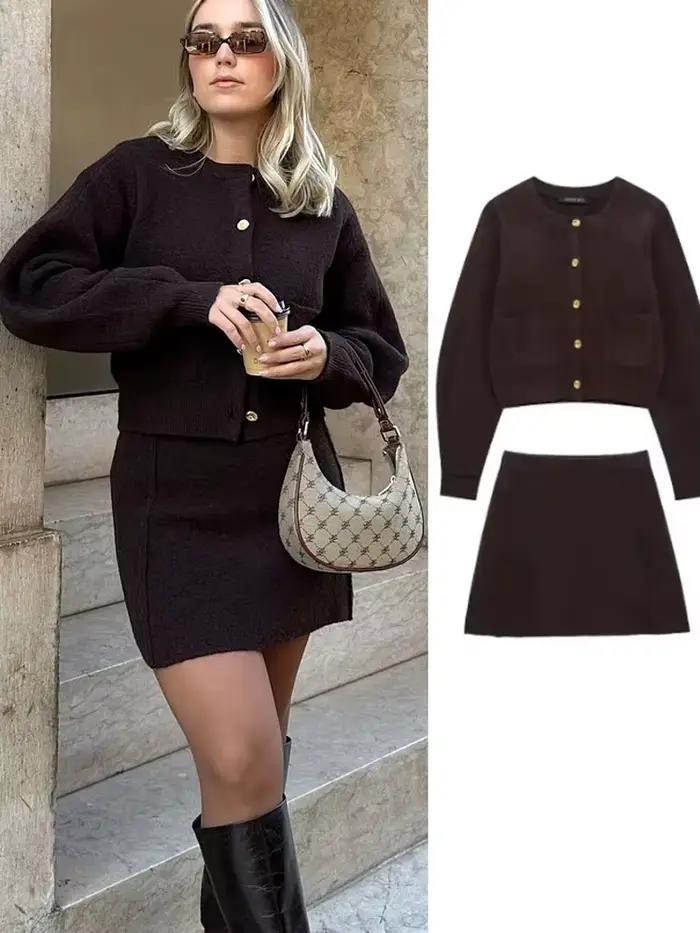 Jupe marron pour femmes
