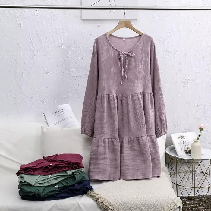 Robe en mousseline 100% coton pour femmes