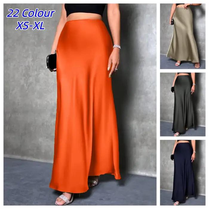 Jupe en satin pour femme
