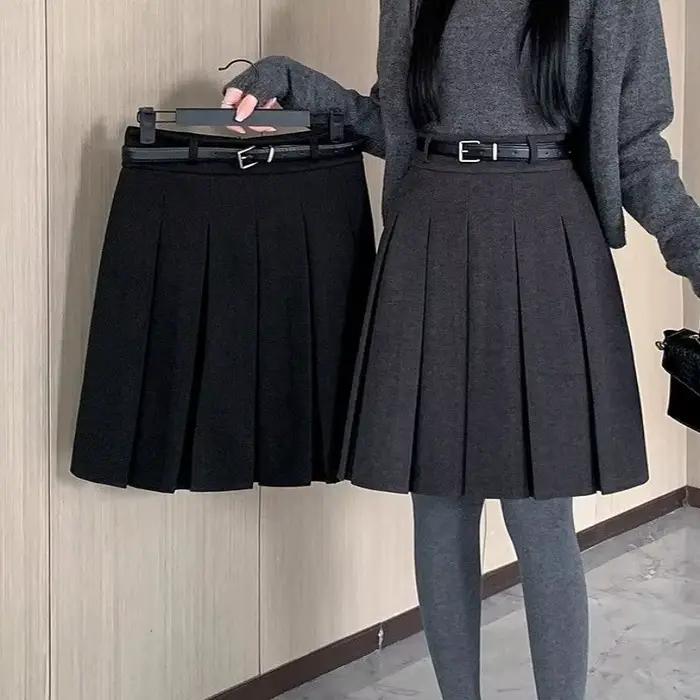 Jupe plissée de Style collégial pour femmes