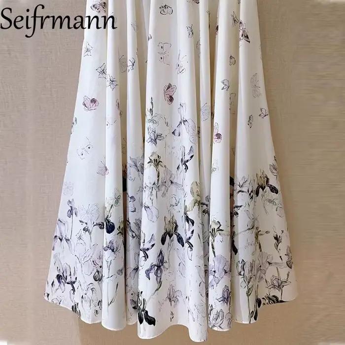 Jupe Iris Papillon en Coton Seifrmann Mode Élégante et Décontractée Pour Femmes Occasions Spéciales Plage