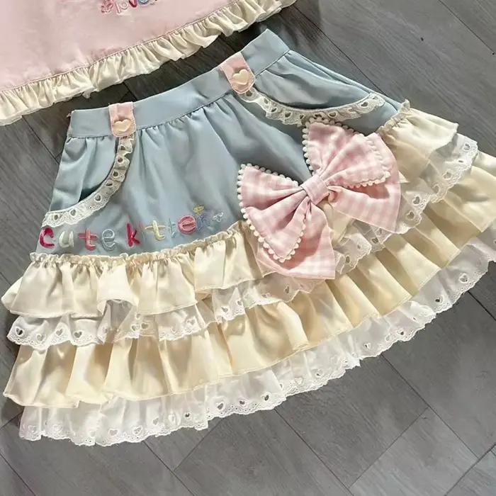 Jupe courte Y2K Harajuku mignonne et douce