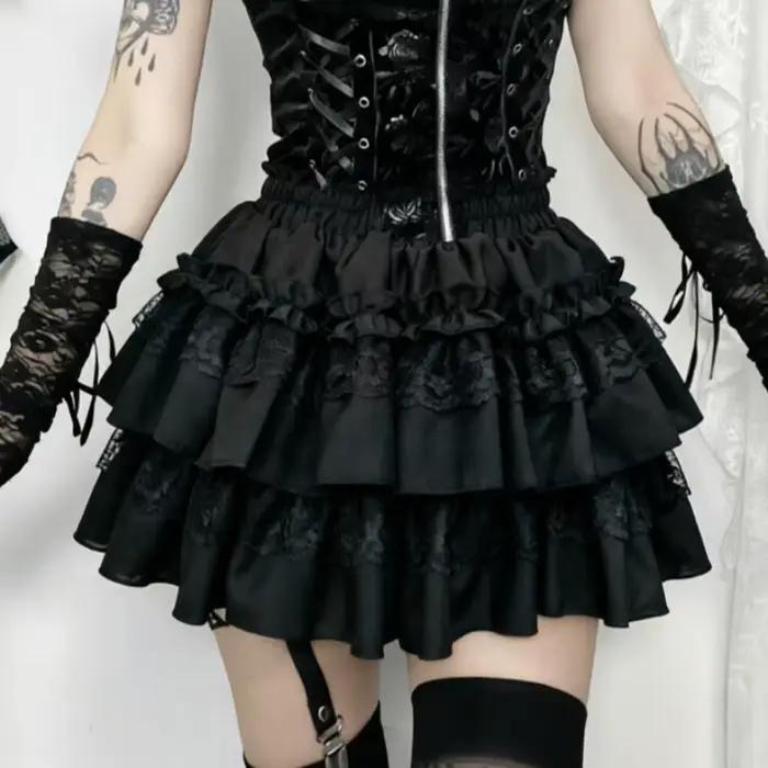 Mini-jupe noire pour femme
