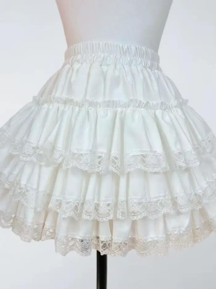 Mini-jupe blanche mignonne pour femme