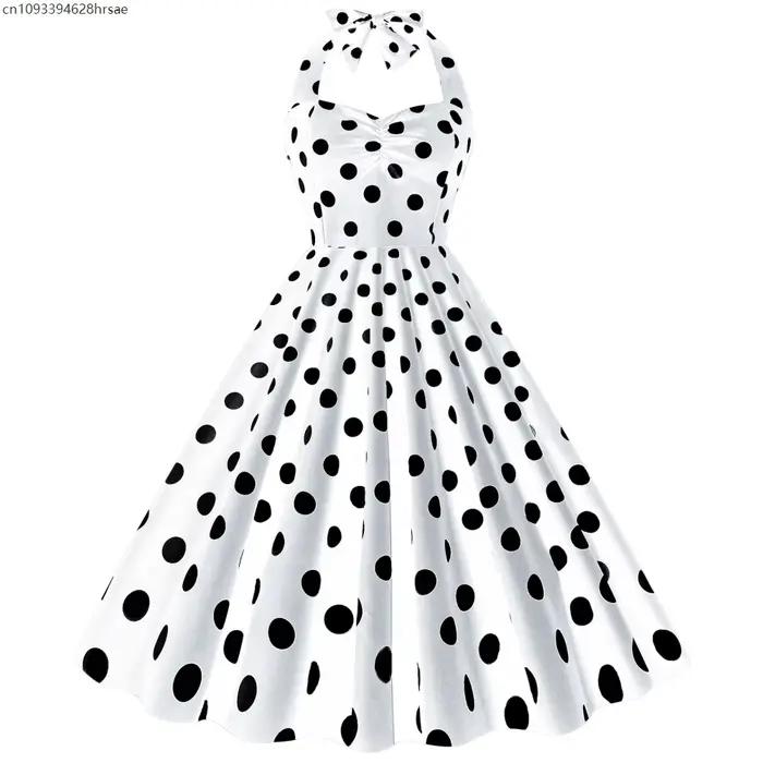 Robe vintage sans manches pour femmes des années 50 et 60