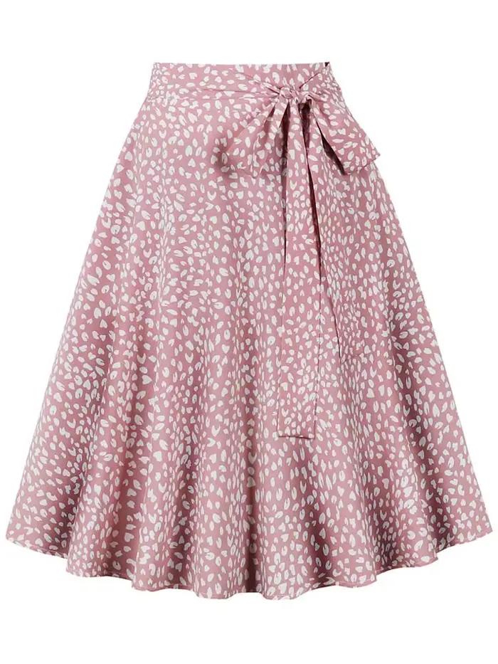 Jupe Midi Plissée à Carreaux pour Femme, Taille Haute, Vintage, Décontractée, Ligne A, avec Poche, Ceinture, Été