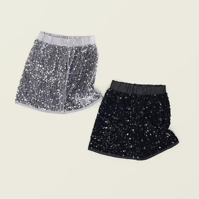 Jupe courte polyvalente à paillettes pour filles
