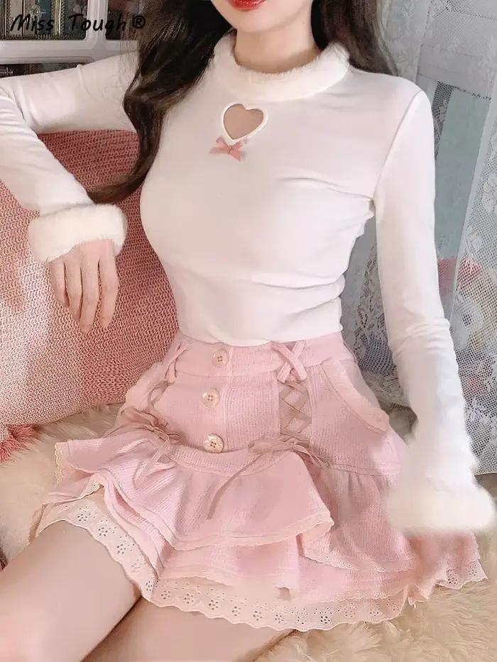 Mini jupe japonaise Sweet Lolita pour femme