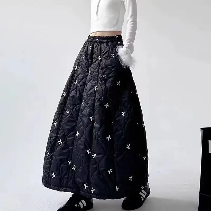 2025 hiver nouvelle jupe en duvet de coton