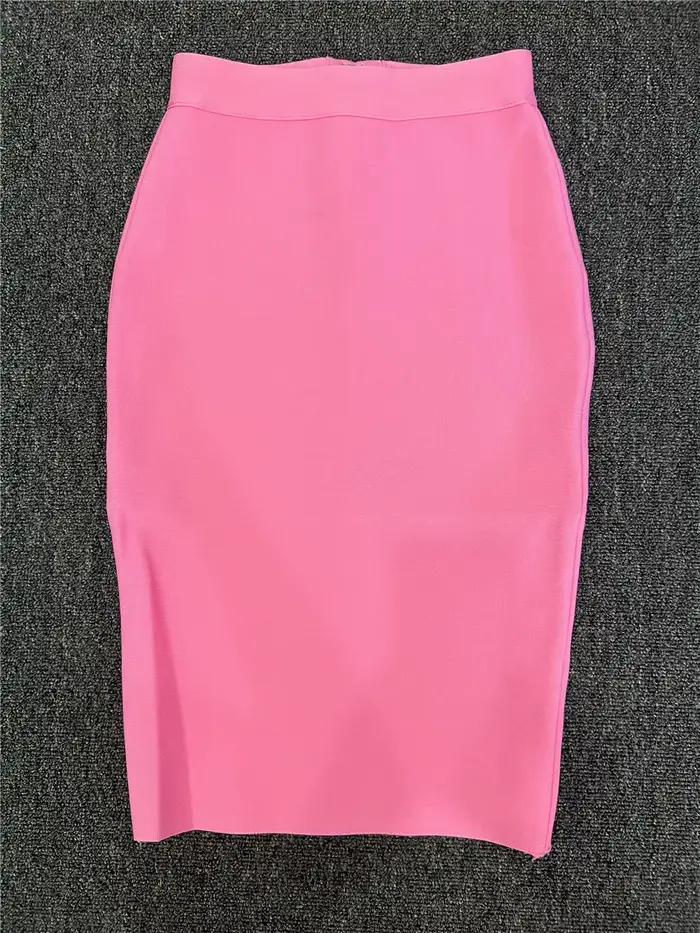 Jupes à bandes d'été longueur genou 60CM pour femmes