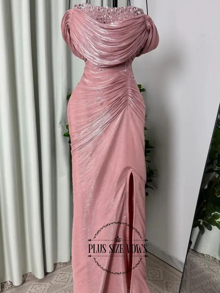 Nouvelles Robes de Soirée Roses 2026, Longues, Épaules Dénudées, Élégantes, Robes de Fête pour Femmes, Robes de Cocktail Formelles