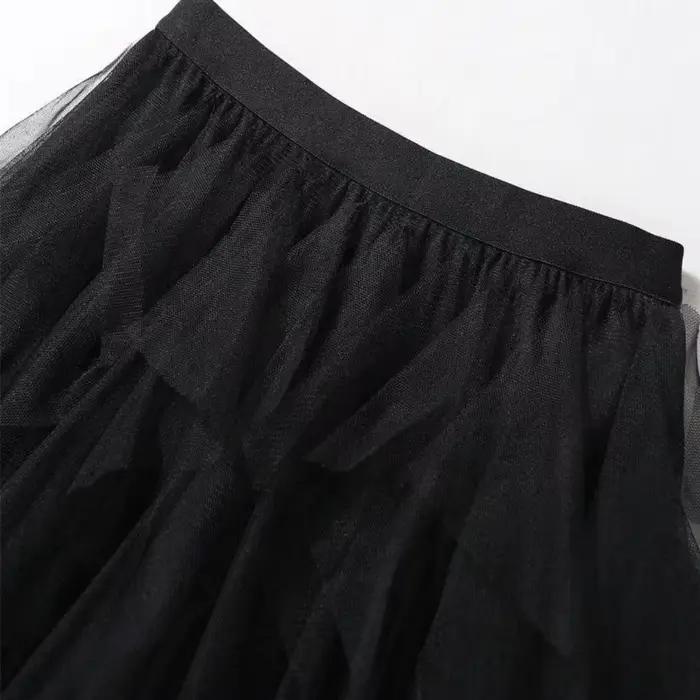2025 nouvelle mode Tutu Tulle jupe femmes longue Maxi