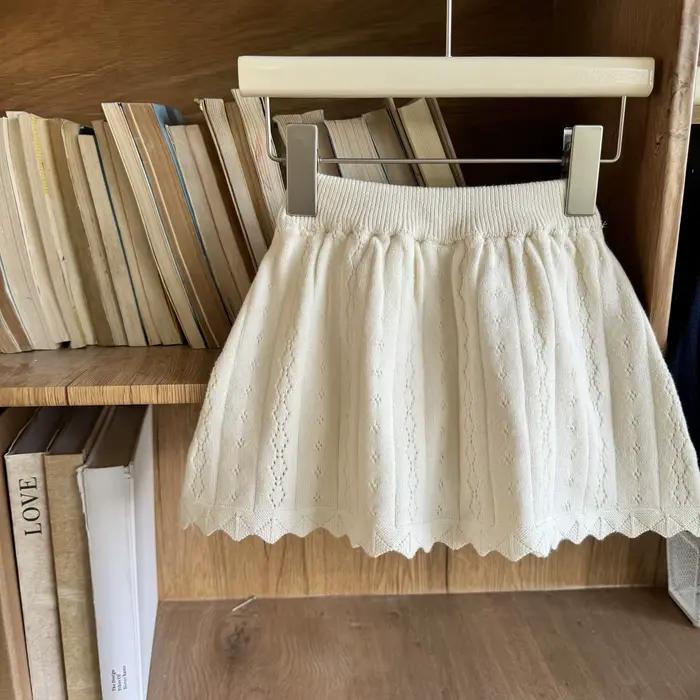 Deer jonmi 2026 Printemps Nouvelle Collection Style Coréen Jupes en Tricot pour Bébés Filles
