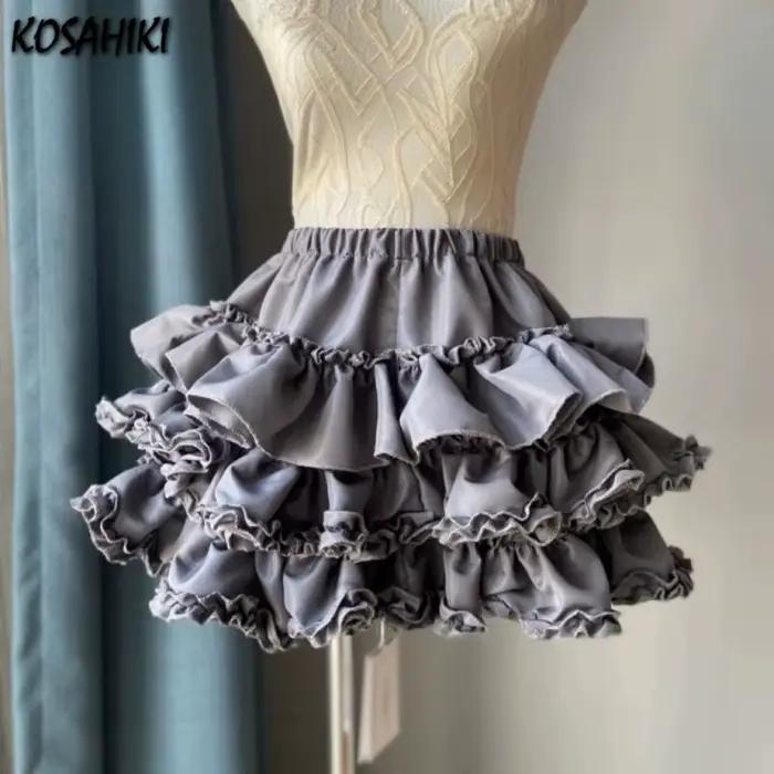 Mini jupes plissées japonaises Kawaii pour femmes, style JK, jupe pantalon Lolita douce, esthétique Y2k, taille haute à volants, Faldas 2026