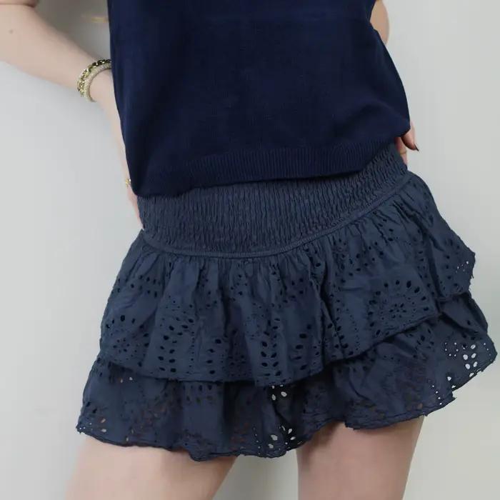 Mini jupe froncée pour femme