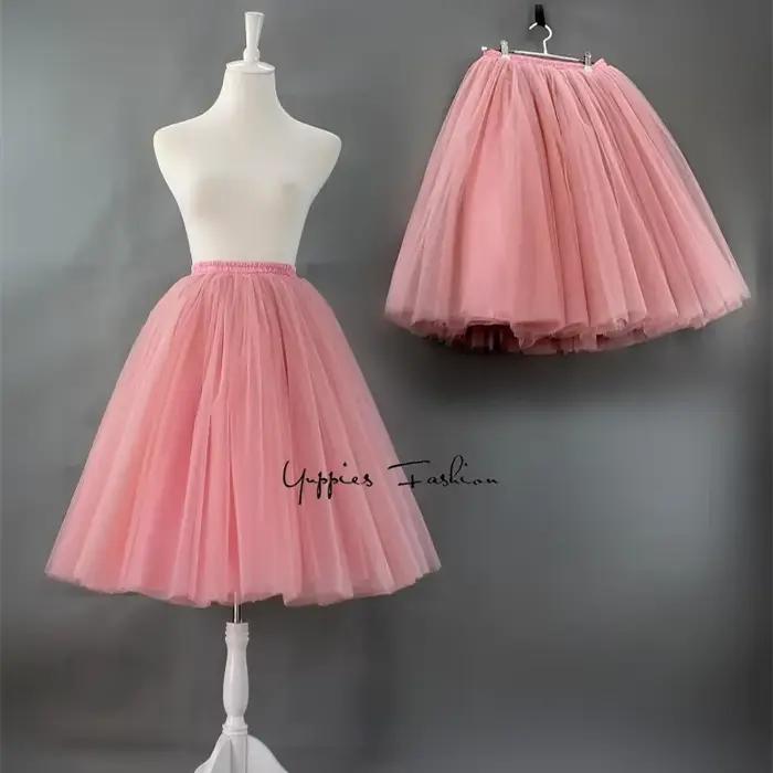 Demi-jupe en Tulle taille haute